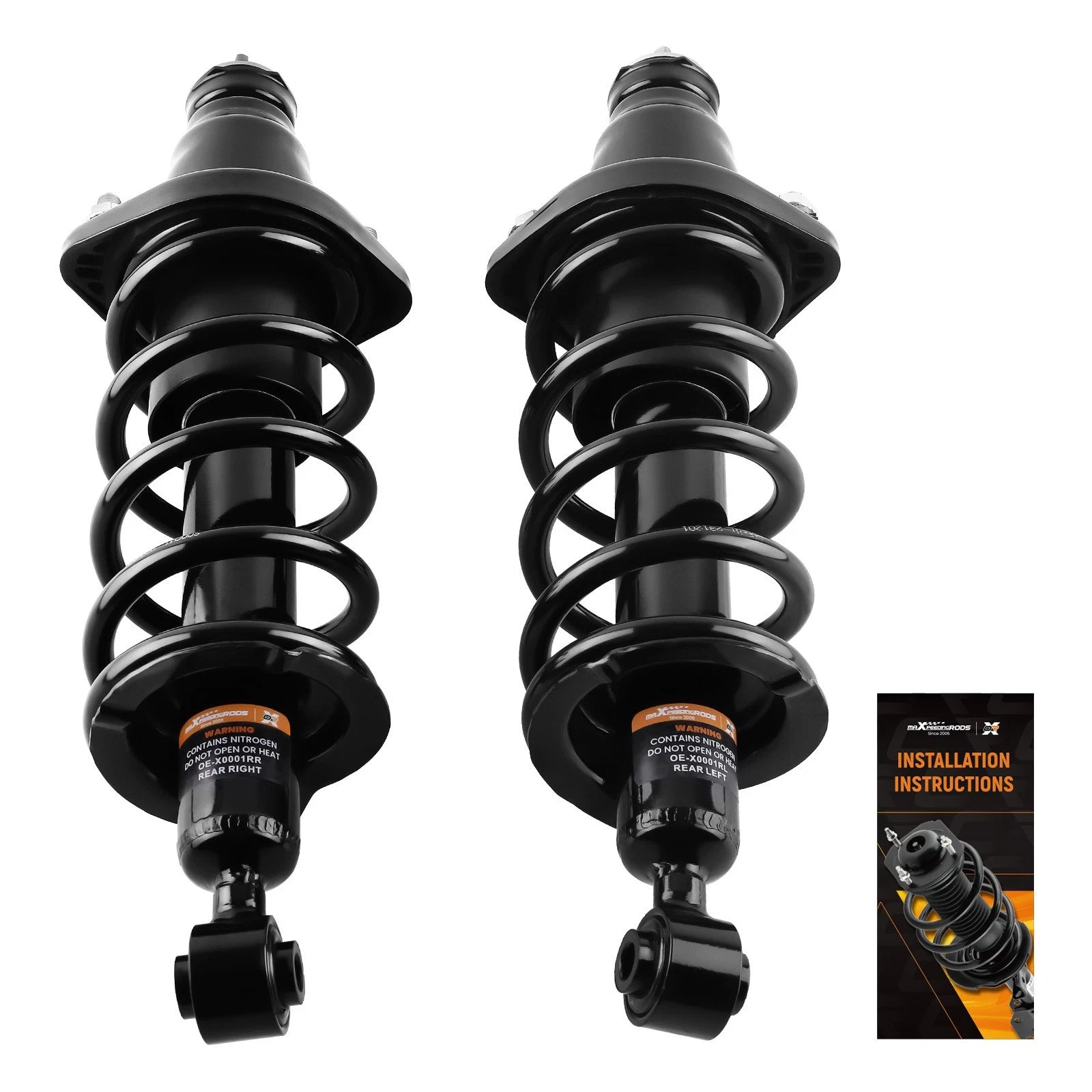 2X Rear Shocks Struts Coil Springs for Honda Civic (2001–2005)