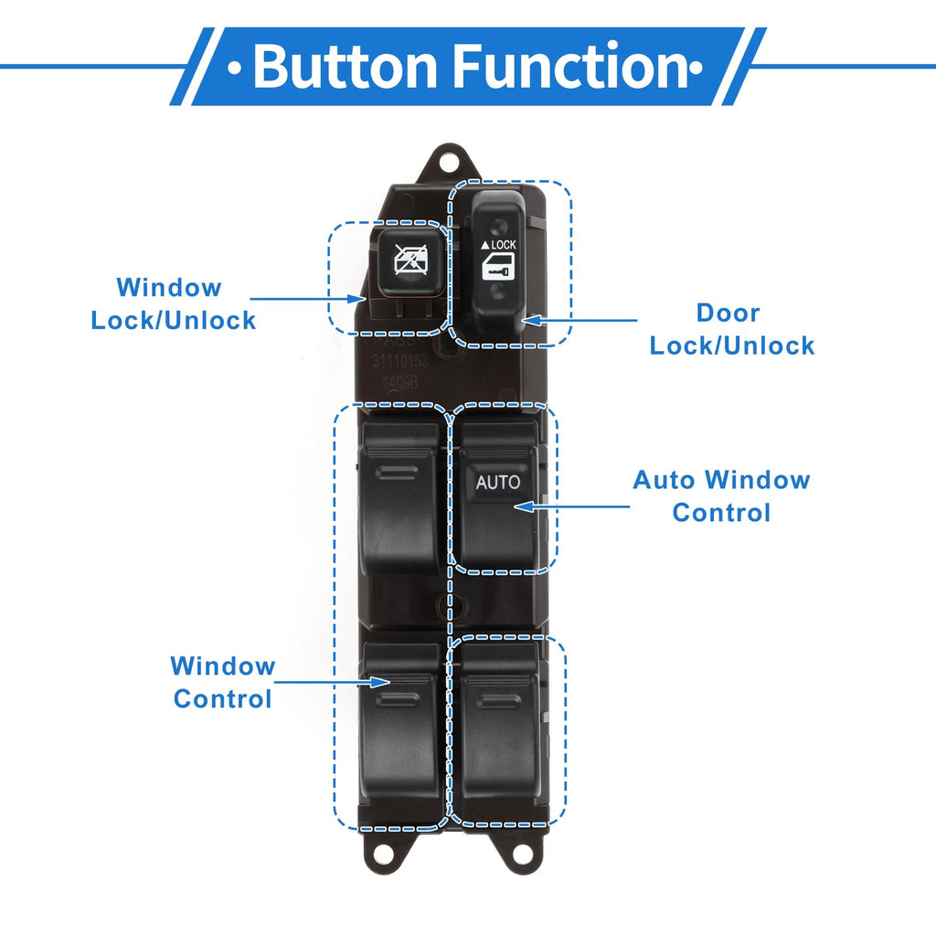 Power Window Switch for Toyota Hilux (2005) No. 848200K011
