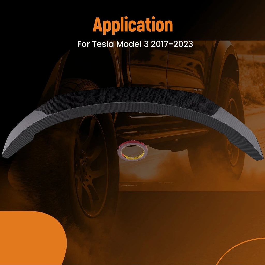 Carbon Fiber Sport Rear Trunk Spoiler for Tesla Model 3 (2017–2023)