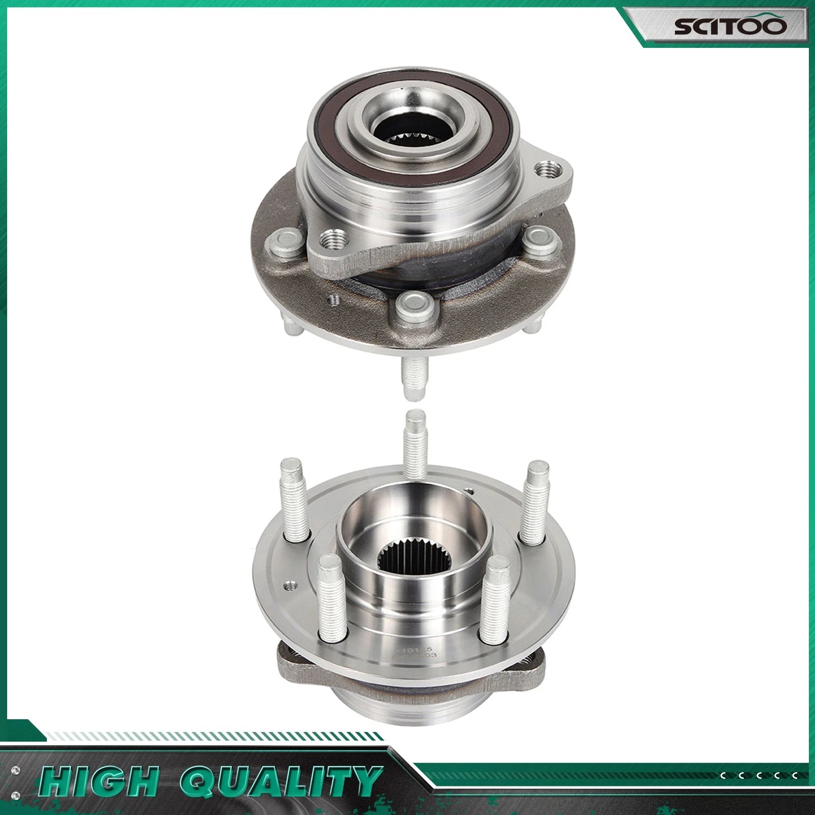 2X Wheel Bearing Hub Assembly for Chevrolet Equinox GMC Terrain (2010–2017)