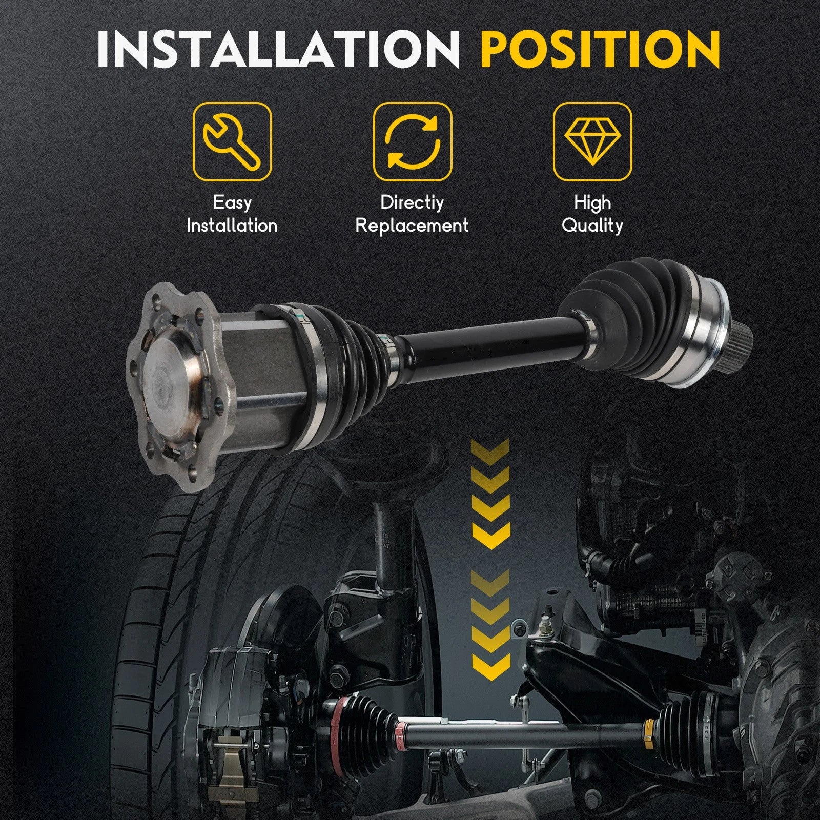 CV Axle Shaft Assembly for Audi Q7 Q8 (2015–2022)