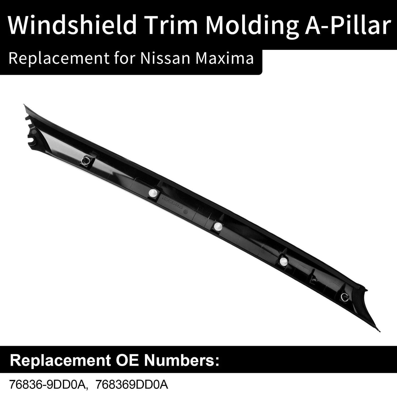 Front Right A-Pillar Window Trim Molding for Nissan Maxima (2016–2020)