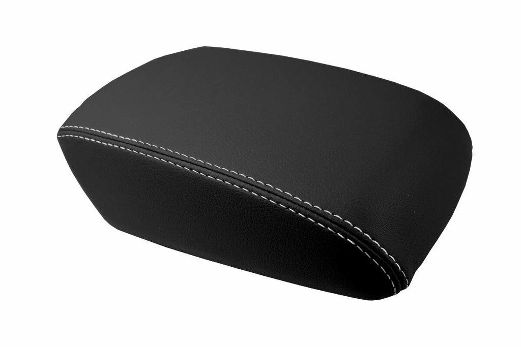 Armrest Cover for Ford Focus (2012–2018) Leather with White Stitch