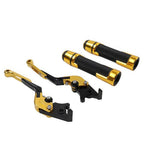 Folding Extendable Brake Clutch Lever Handlebar Grip Set for Yamaha FJR XJR 1300 (2001-2018)
