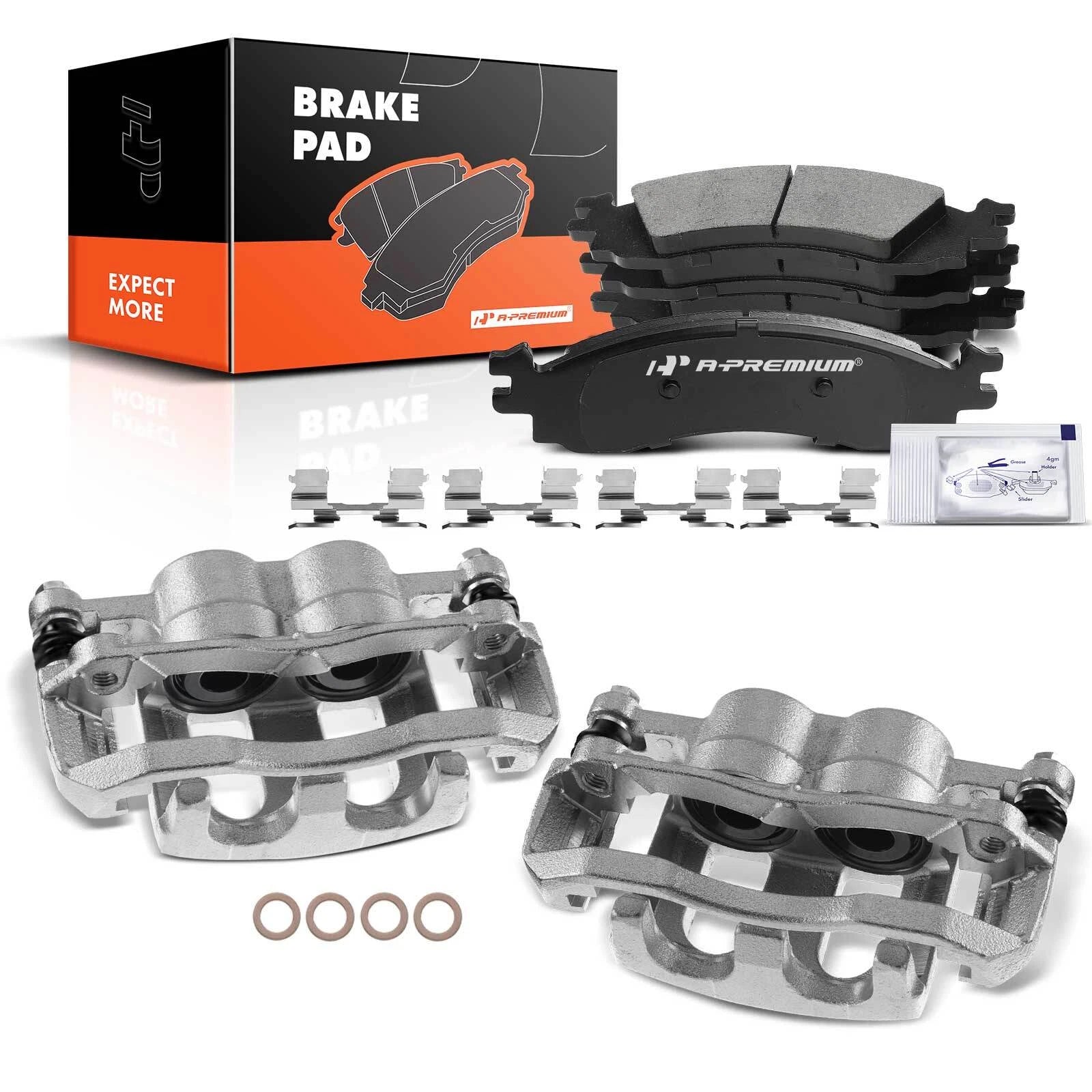 6x Front Brake Caliper & Ceramic Pad for Ford Explorer (2006–2010)