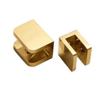 Brass Glass Clamp for Bathroom Shelves Wine Cabinets Display Cases