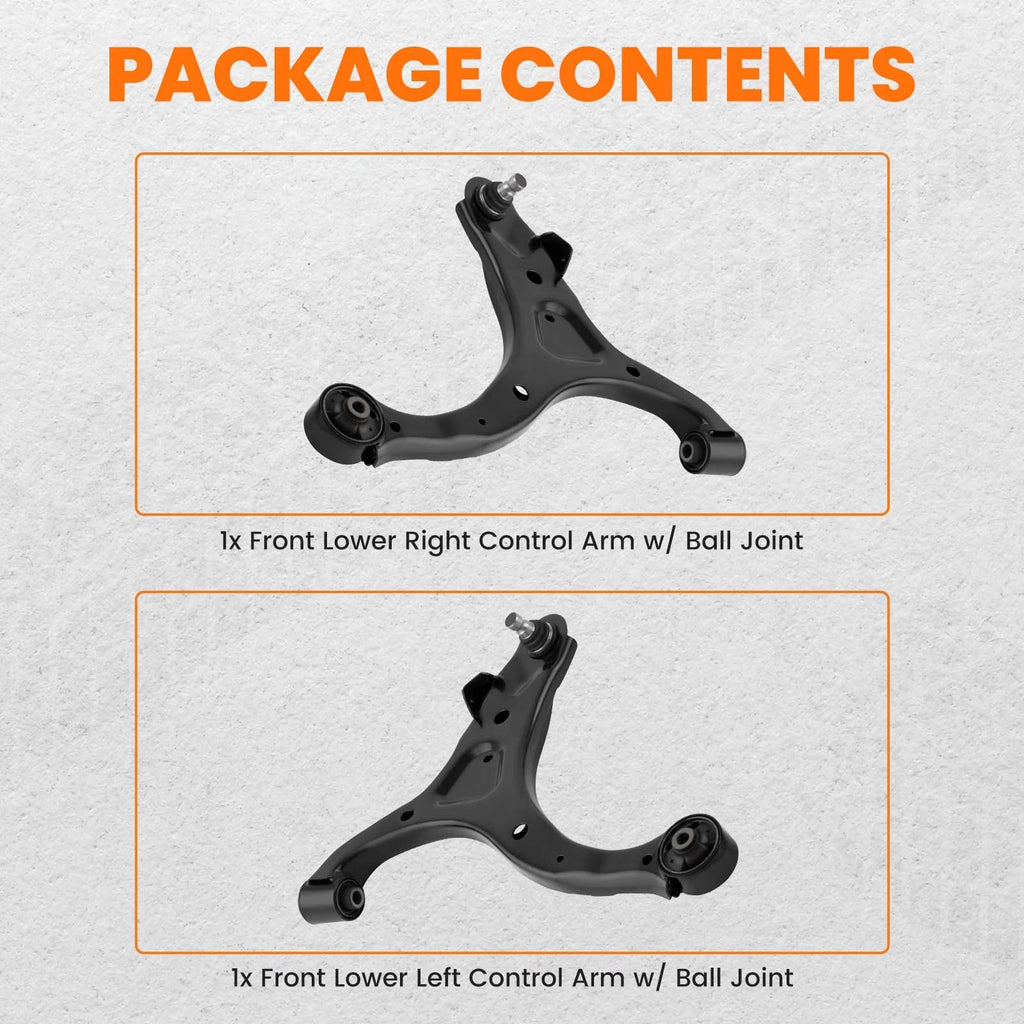 2PCS Front Lower Control Arm w/ Ball Joints for Hyundai Santa Fe 2007–2012