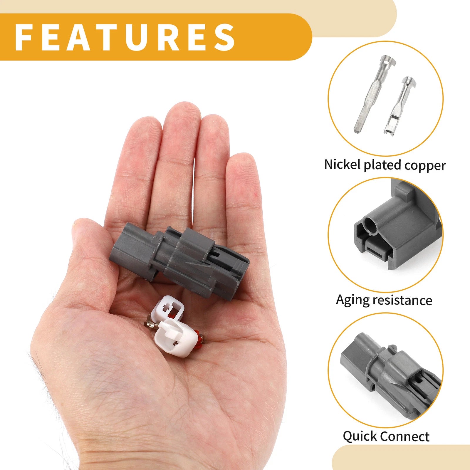 1 Pin Solenoid Plug Horn Sensor Connector for Honda 