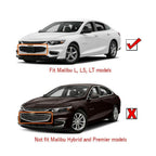 Chrome Front Bumper Upper & Lower Grille for Chevy Malibu (2016â2018)