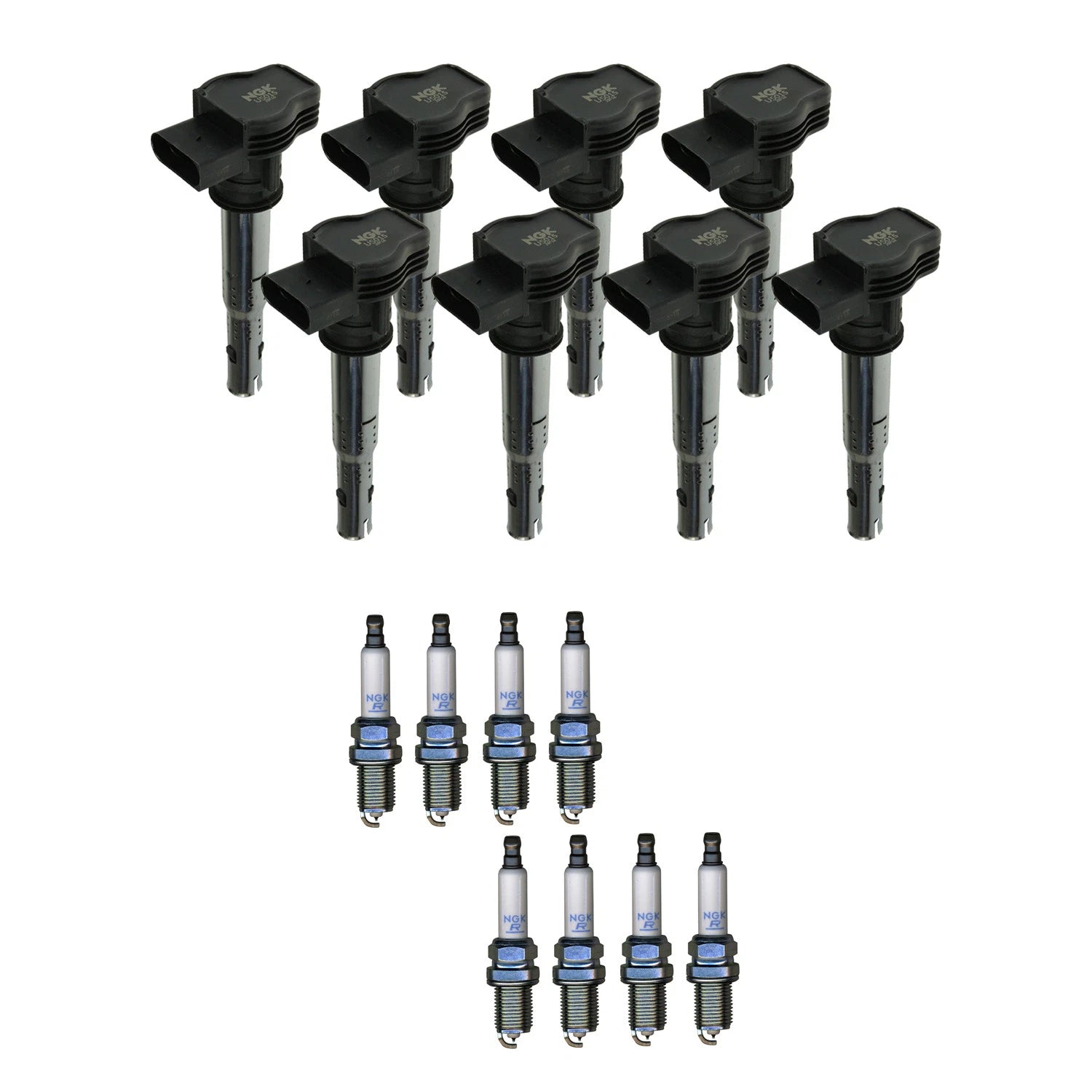 Set of 8 NGK Ignition Coils & Platinum Spark Plugs for Audi RS5 (2013–2015)