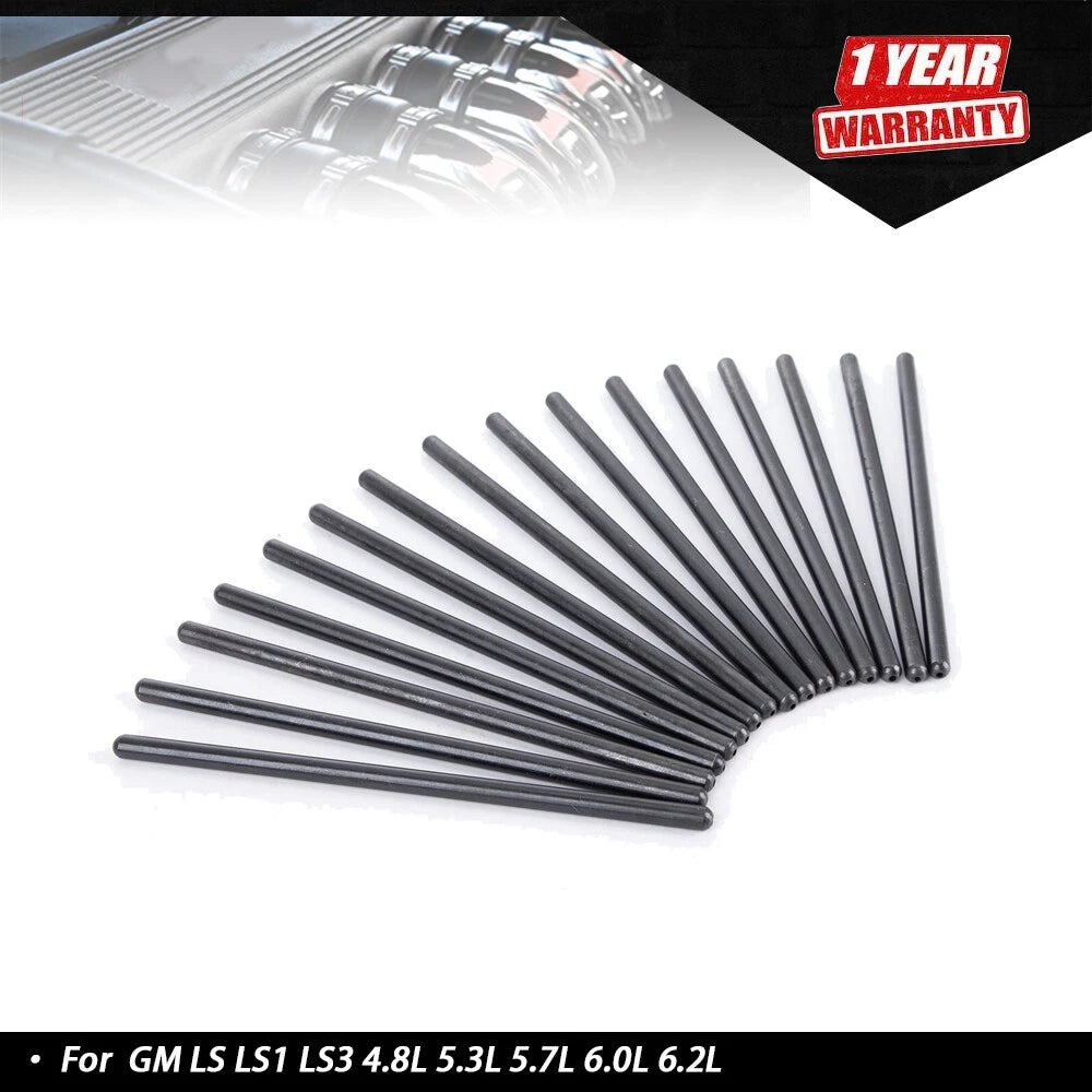 16PCS 5/16" Hardened Pushrods for GM LS Series (2000–2023)