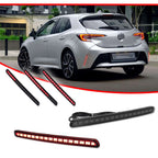 Smoked LED Rear Bumper Reflector Tail Lights for Toyota Corolla Hatchback (2019–2022)