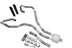 Dual Exhaust 2.5 Inch for Nissan Titan (2004–2006) Black Tip Corner Ex