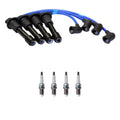 NGK 7mm Wire Set 4 Platinum Spark Plug Kit for Mazda Miata (1990–2005)