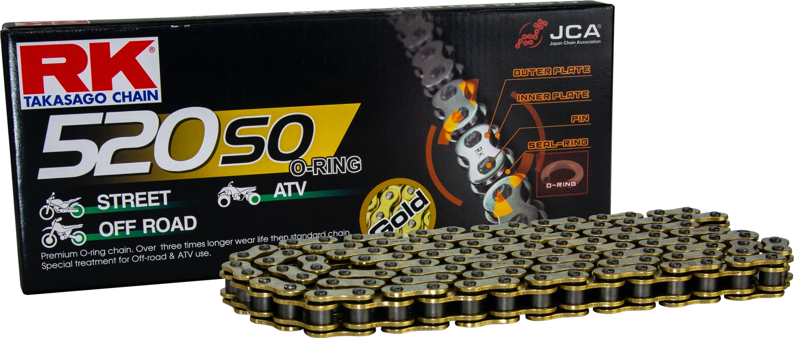 Gb520so Drive Chain Gold 520 X 120 for Motorcycles