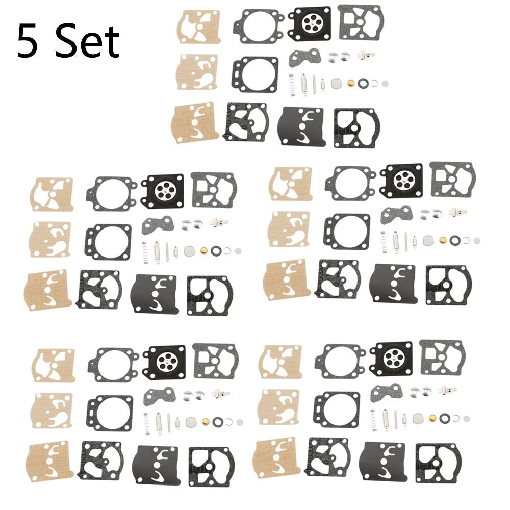 Set of 5 Carburetor Repair Kits for Jonsered 33 360 370 (Walbro K20-WAT)