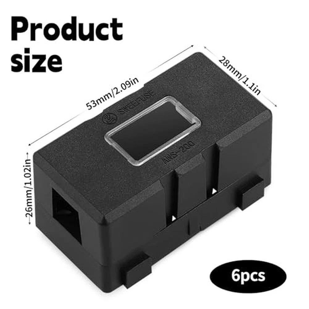 Set of 6 Midi Fuse Holders for Construction Vehicles (Agricultural Use)