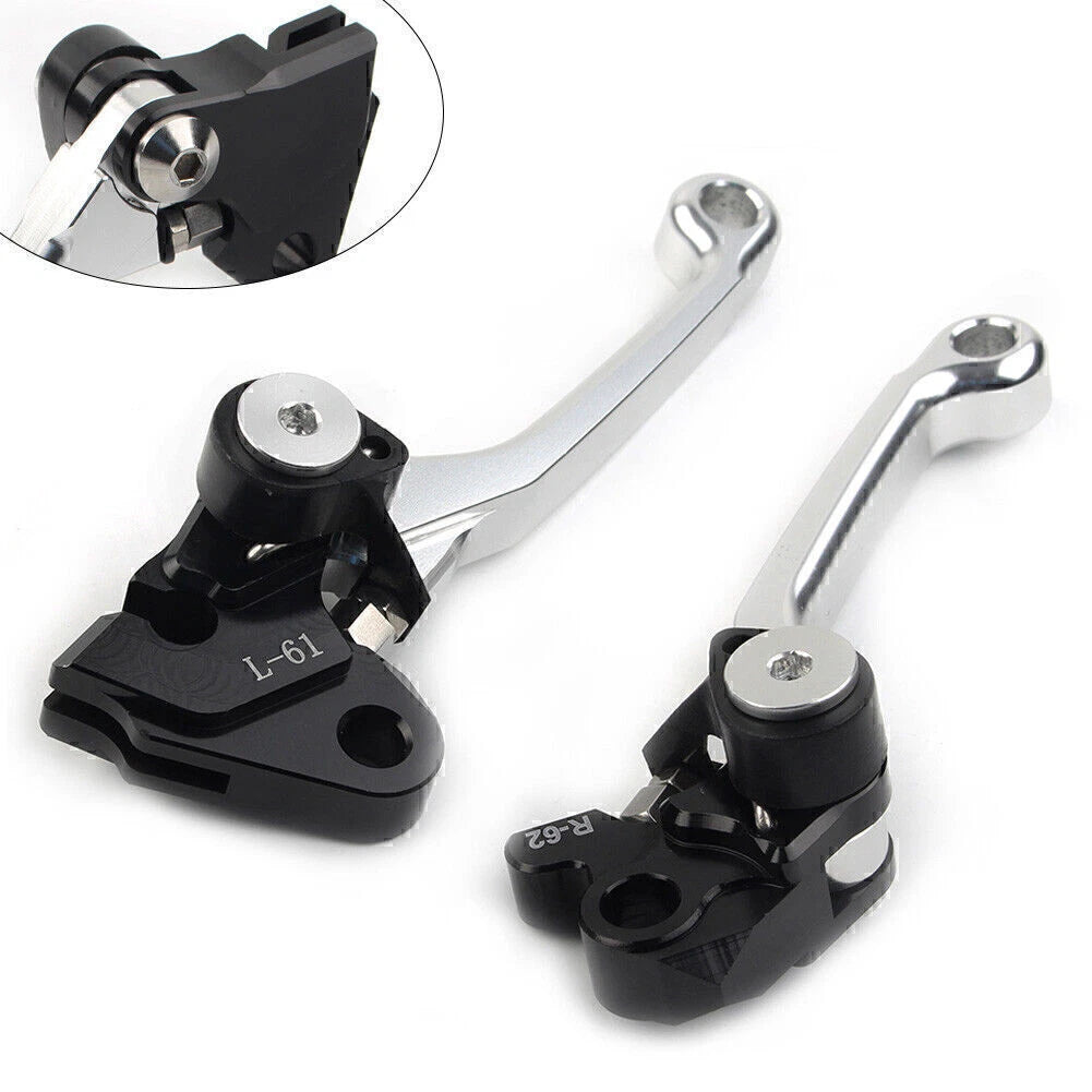 Silver Pivot Dirt Clutch Brake Levers for Kawasaki KX250 KX250F (2005–2012)