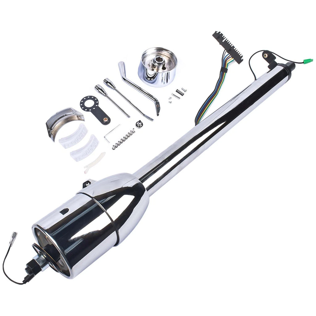30" Chrome Tilt Steering Column Shift Indicator for Auto (No Key)