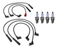 Denso 7mm Wire Set & 4 U-Groove Spark Plugs Kit for Mazda 323 (1986–1989)