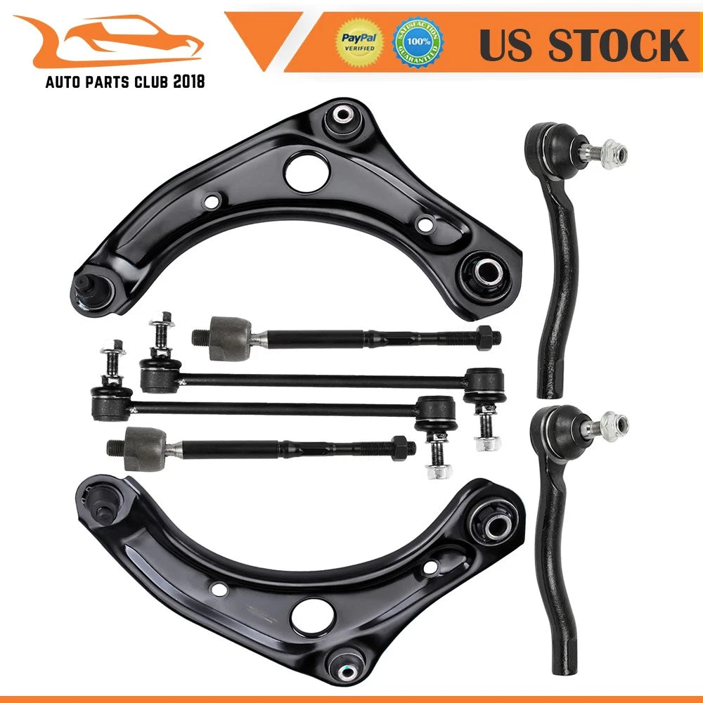 8pcs Front Lower Control Arm w/ Ball Joints for Nissan Versa (2012–2019)