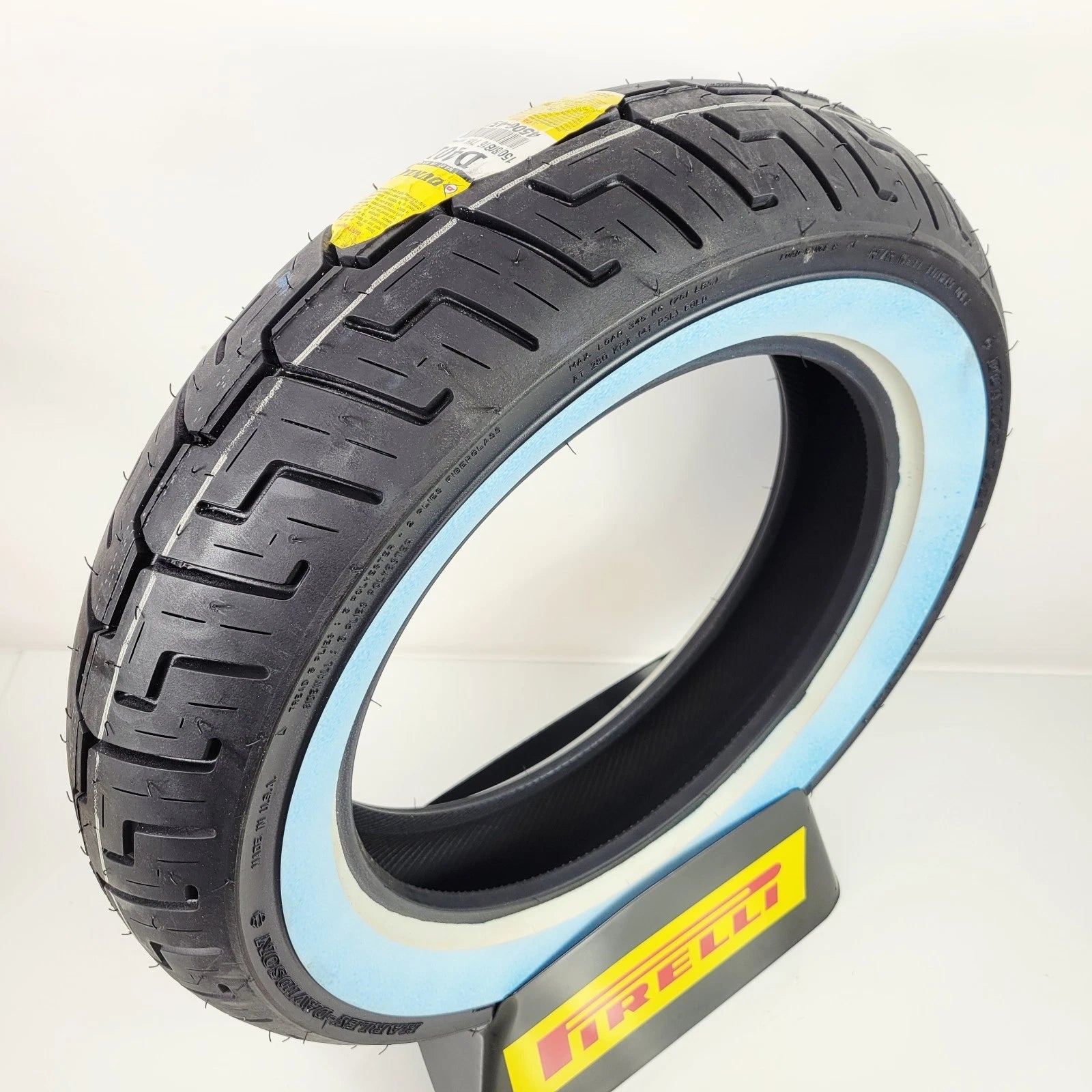Dunlop D402 Rear Whitewall Tire 150/80B16 for Harley-Davidson (OEM 55192-10)