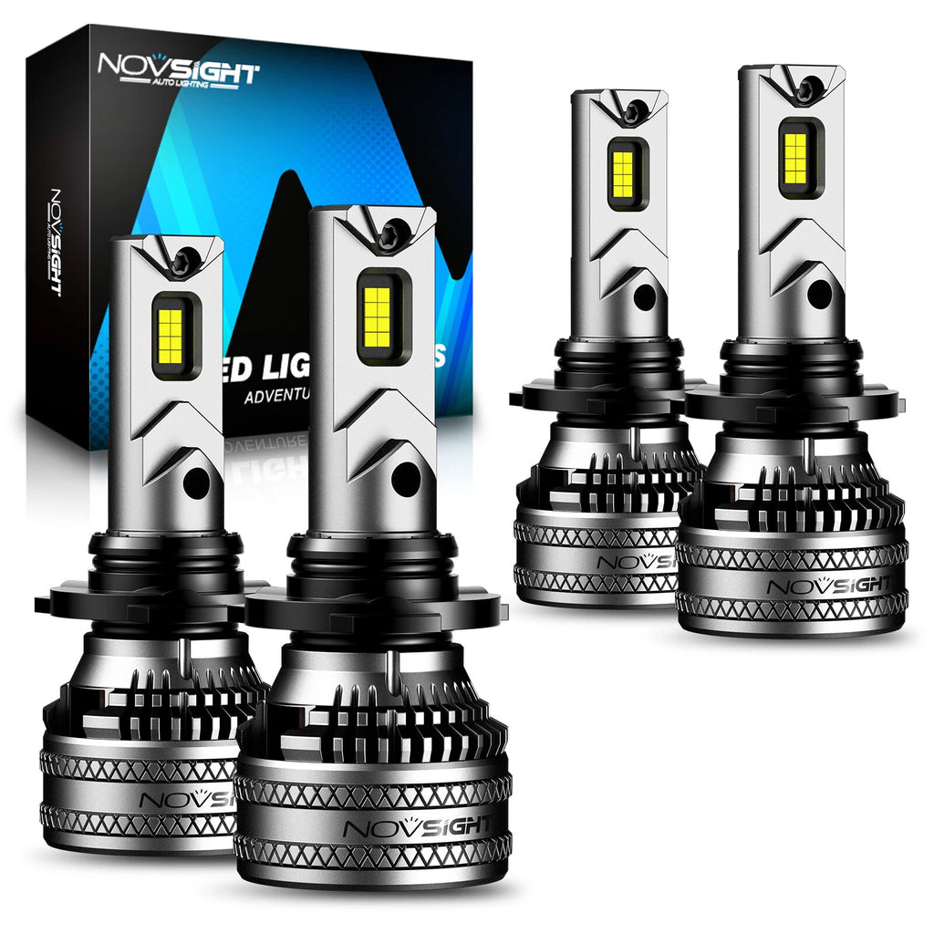2X NOVSIGHT 9005 9006 LED Headlight Bulbs 40000LM 6500K for HB3 HB4