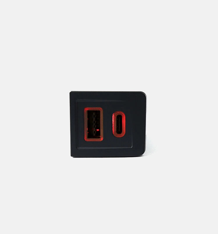 1x LED USB-C PD + USB-A QC3.0 Charger Upgrade Kit for Multivan T5 (2008–2015)