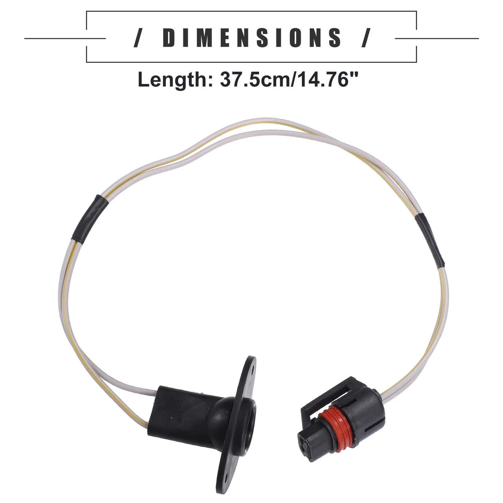 2X License Plate Light Wire Harnesses for Dodge 1500 (1994–2001) Plastic Black