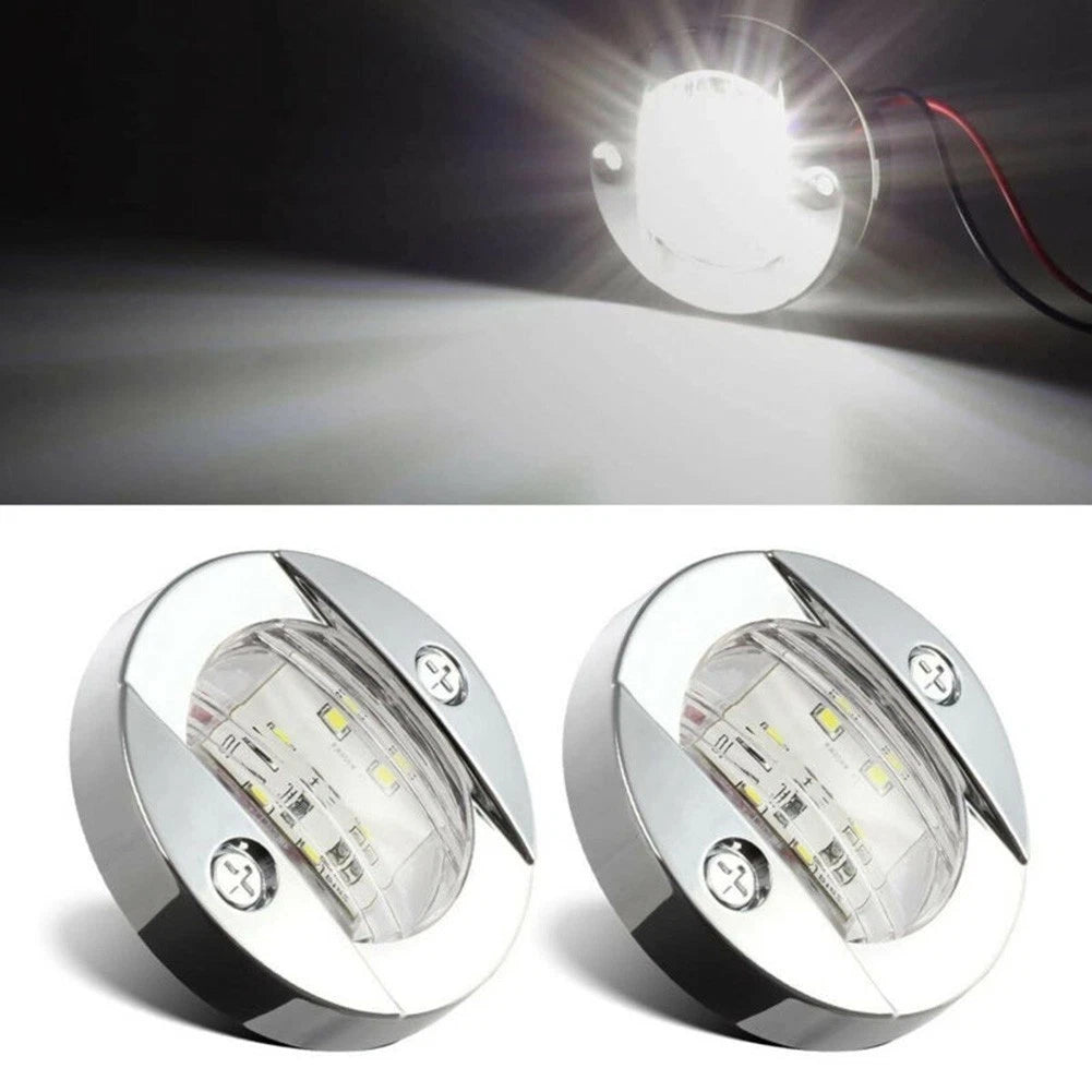 2X Round 3 Marine Boat Stern Transom Lights 6 LED for Boat