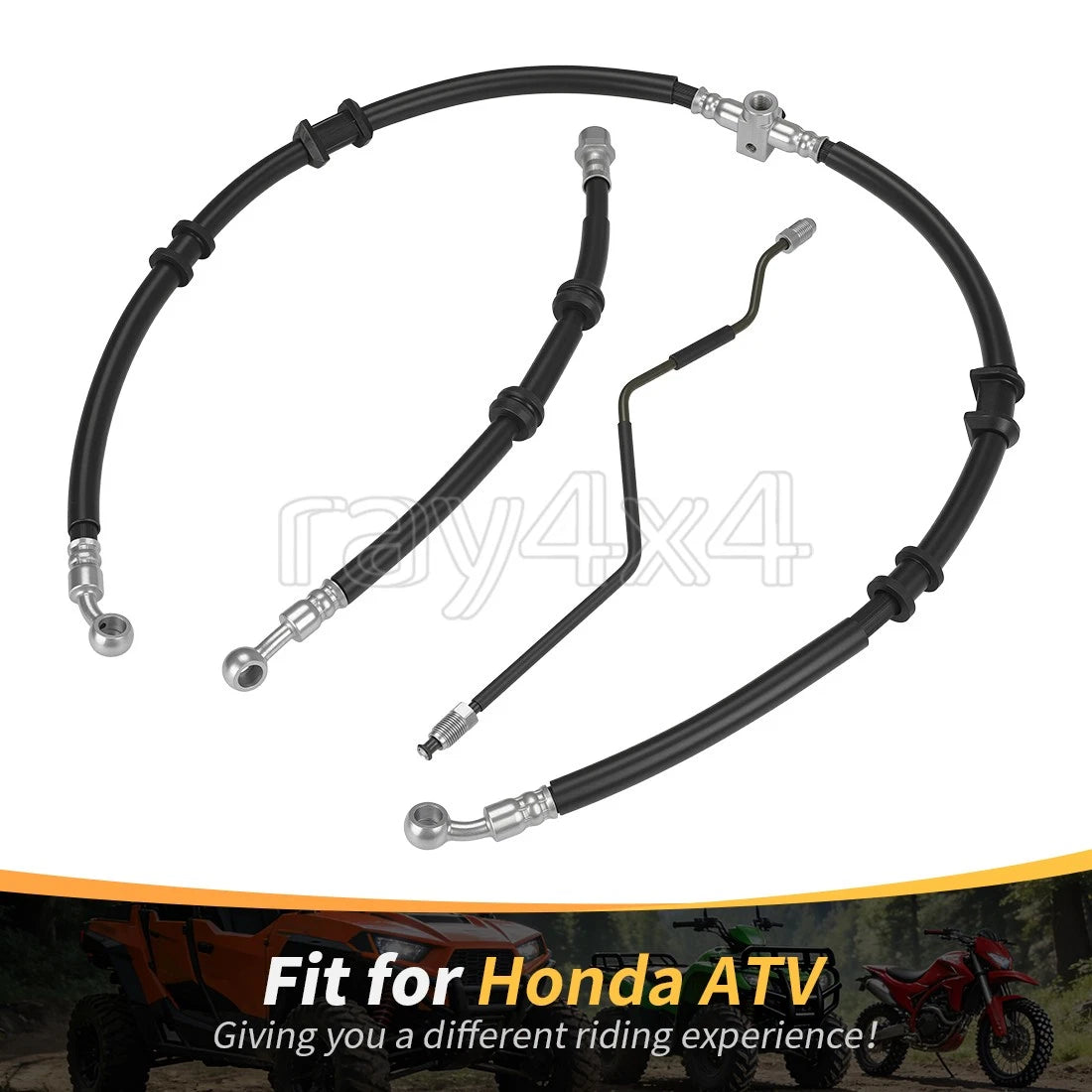 Front Brake Hose Lines w/ Pipe Kit for Honda Sportrax 250 TRX250EX (2001–2005)