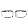 Replacement Black Chrome Plastic Driver Side Grille For 2001-2003 BMW 5 Series