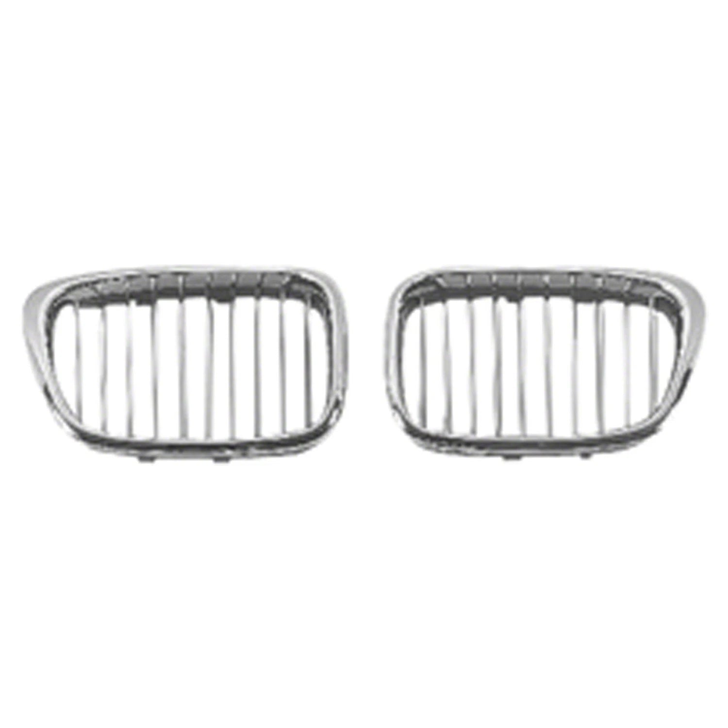 Replacement Black Chrome Plastic Driver Side Grille For 2001-2003 BMW 5 Series