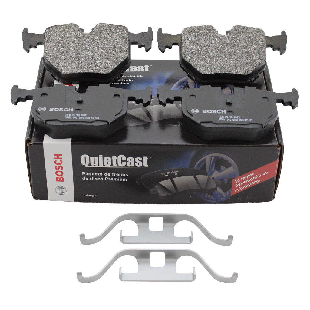 Set of 4 Bosch QuietCast Rear Semi-Metallic Brake Pads for BMW E38 E46 E53 E60 E83 E85