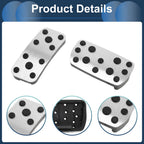 2X Foot Accelerator Pedal Covers for Subaru Forester (2006–2018) Silver Tone