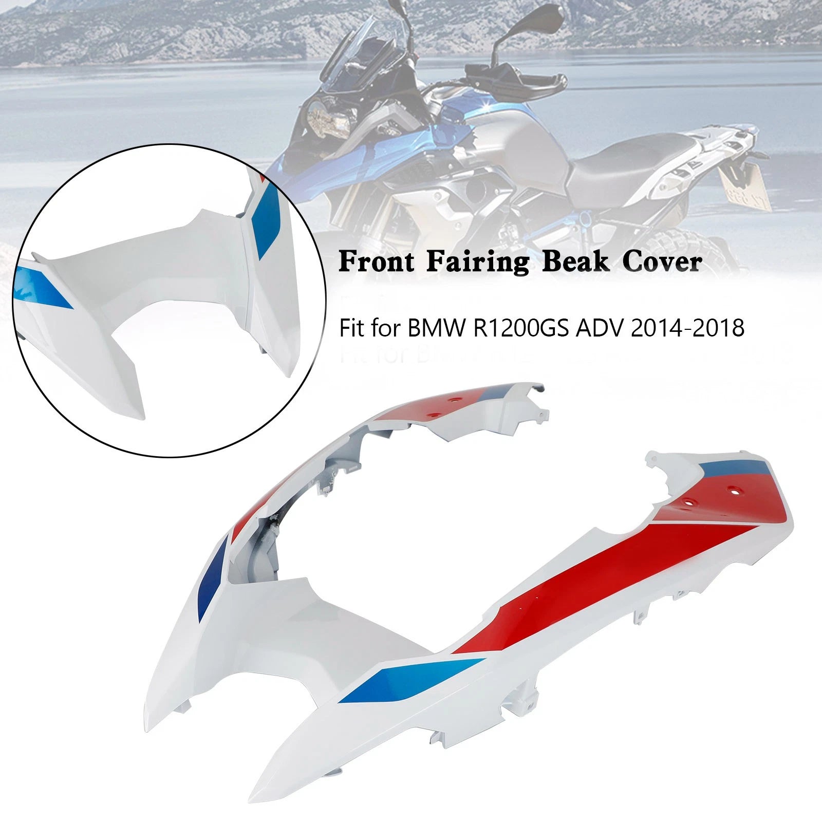 Front Nose Fairing Beak Fender Cover for BMW R1200GS/ADV (2014–2018) Iridium U3