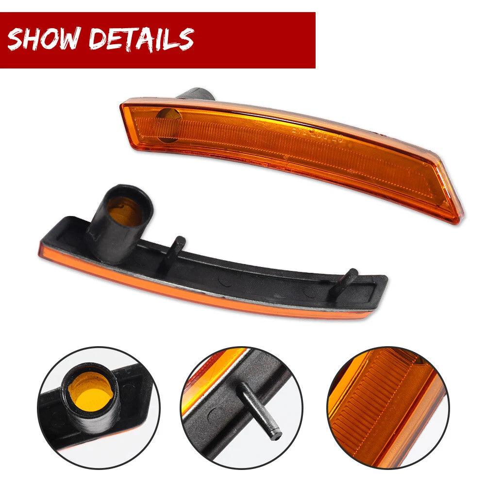 Set of 2 Front & Rear Side Marker Lens Lights for MINI Cooper (2007–2016)