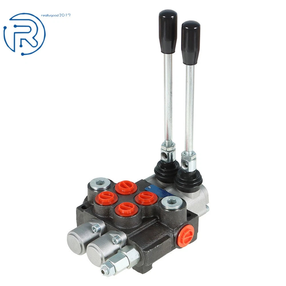 Hydraulic Monoblock Double Acting Control Valve 2 Spool 11GPM for