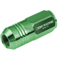 20 PCS Closed End M12x1.25 50mm Tall Green Aluminum Lug Nuts + Adapter