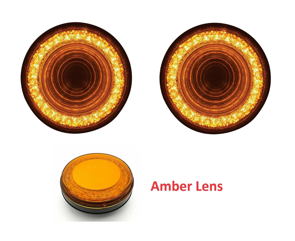 4 Inch Amber LED Parking Turn Signal Clearance Lights for Mitsubishi Mirage (2005–2018)