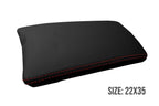 Leather Console Lid Armrest Cover for Toyota Prius (2010–2015) Red Stitch