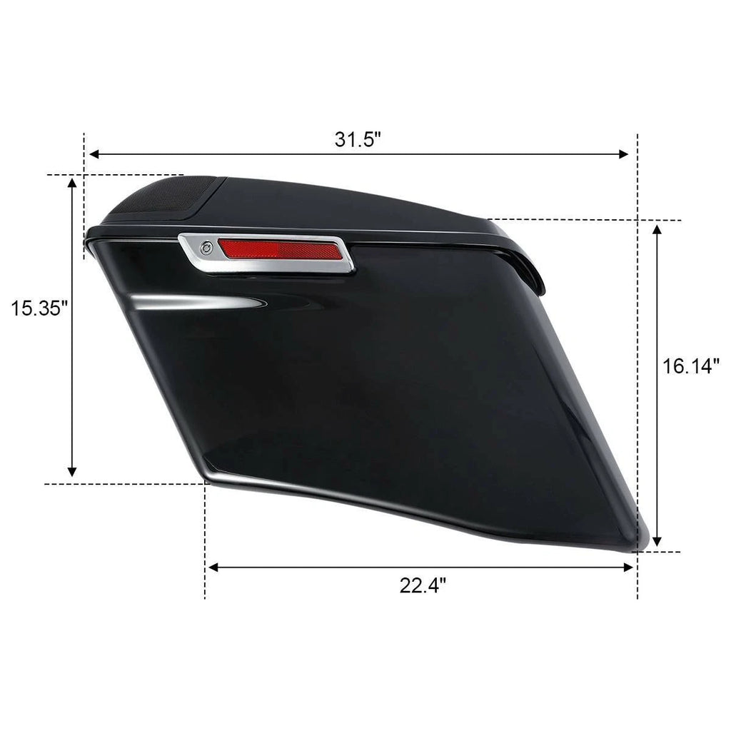 4" Hard Saddlebags & Conversion Brackets for Harley Heritage Softail (1984–2017)