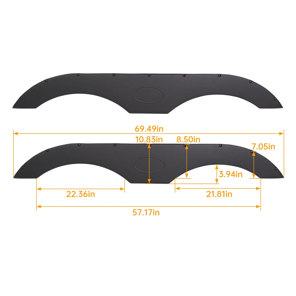 Tandem Trailer Fender Skirt for RVs, Campers, Trailers (UV-Protected)