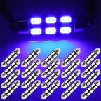 20pcs 39mm Xenon LED Festoon Dome Trunk Lights for Cars (5730-6-SMD)