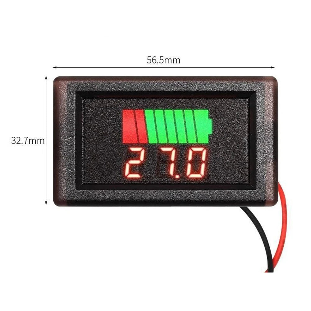 Waterproof LED Battery Voltage Meter for Electric Motorcycle and Bike (2010–2023)