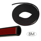 Set of 4 D Shape Rubber Seal Weather Strip Door Edge Moulding Trim
