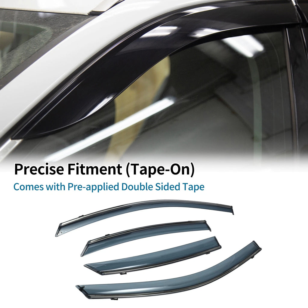 Set of 4 Window Deflectors for Toyota Avalon (2019–2022) Black Vent Visor