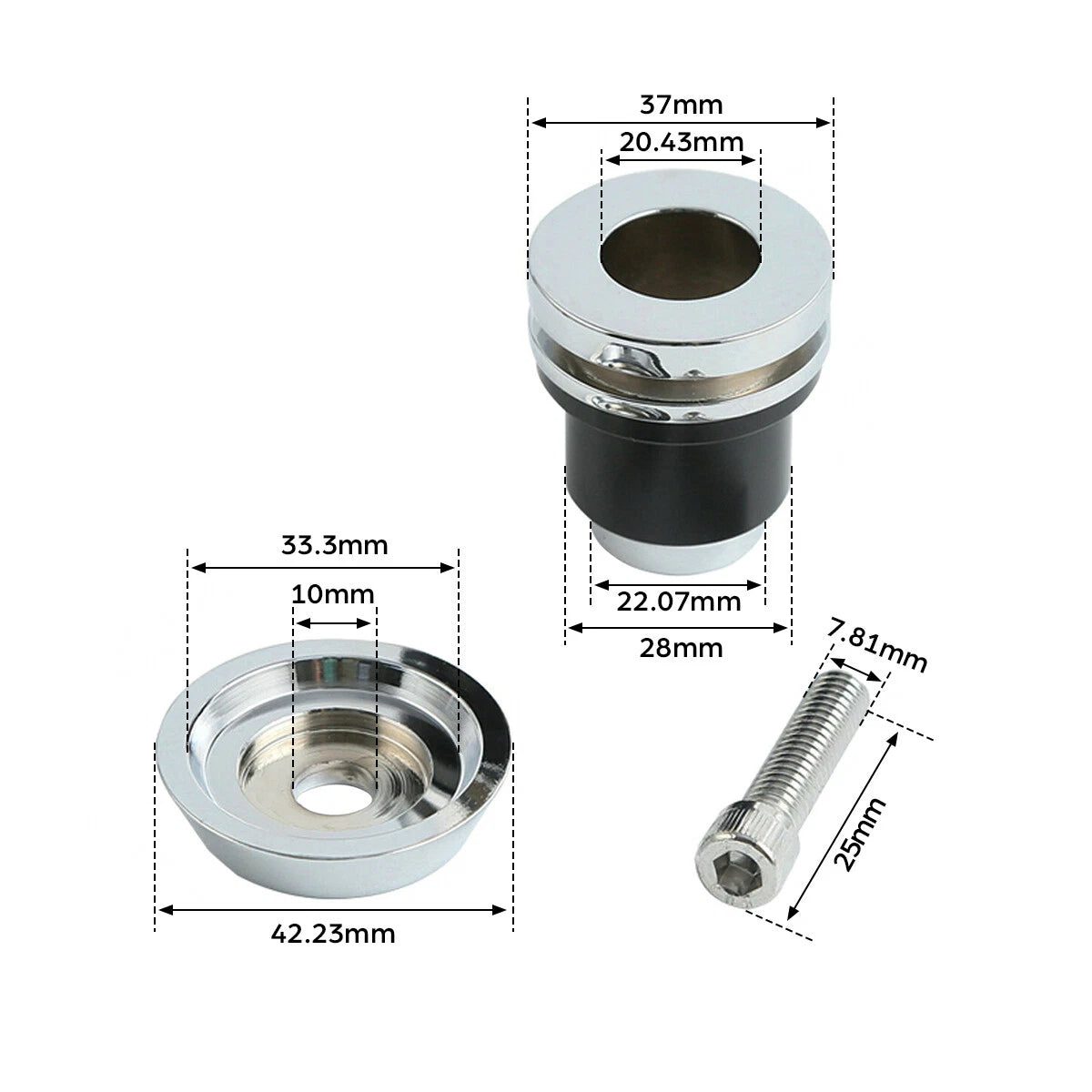 Quick Release Sissy Bar Passenger Mount Spools for Indian Scout Sixty (2019–2020)