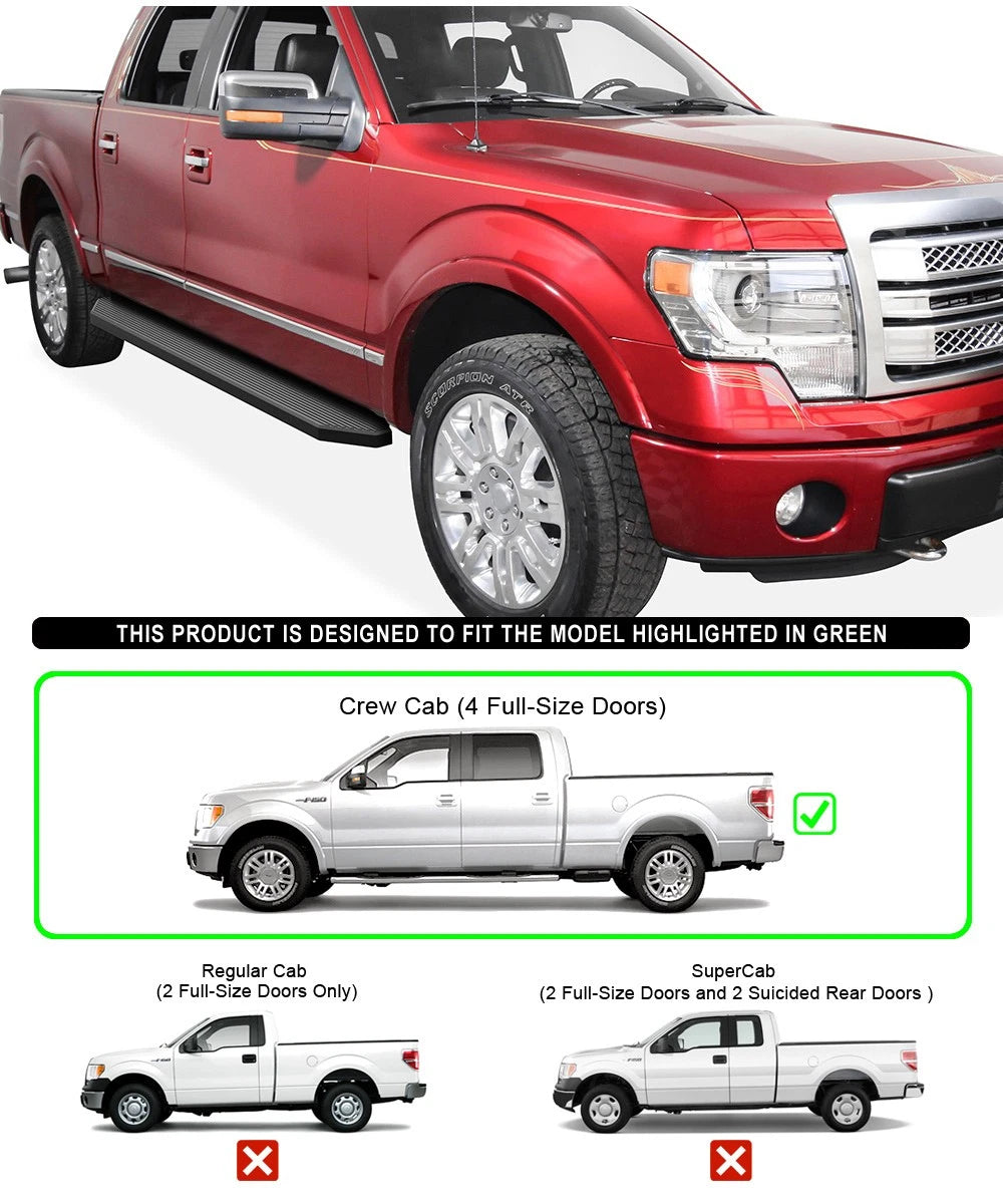 Running Boards for Ford F150 SuperCrew Cab (2009-2014)