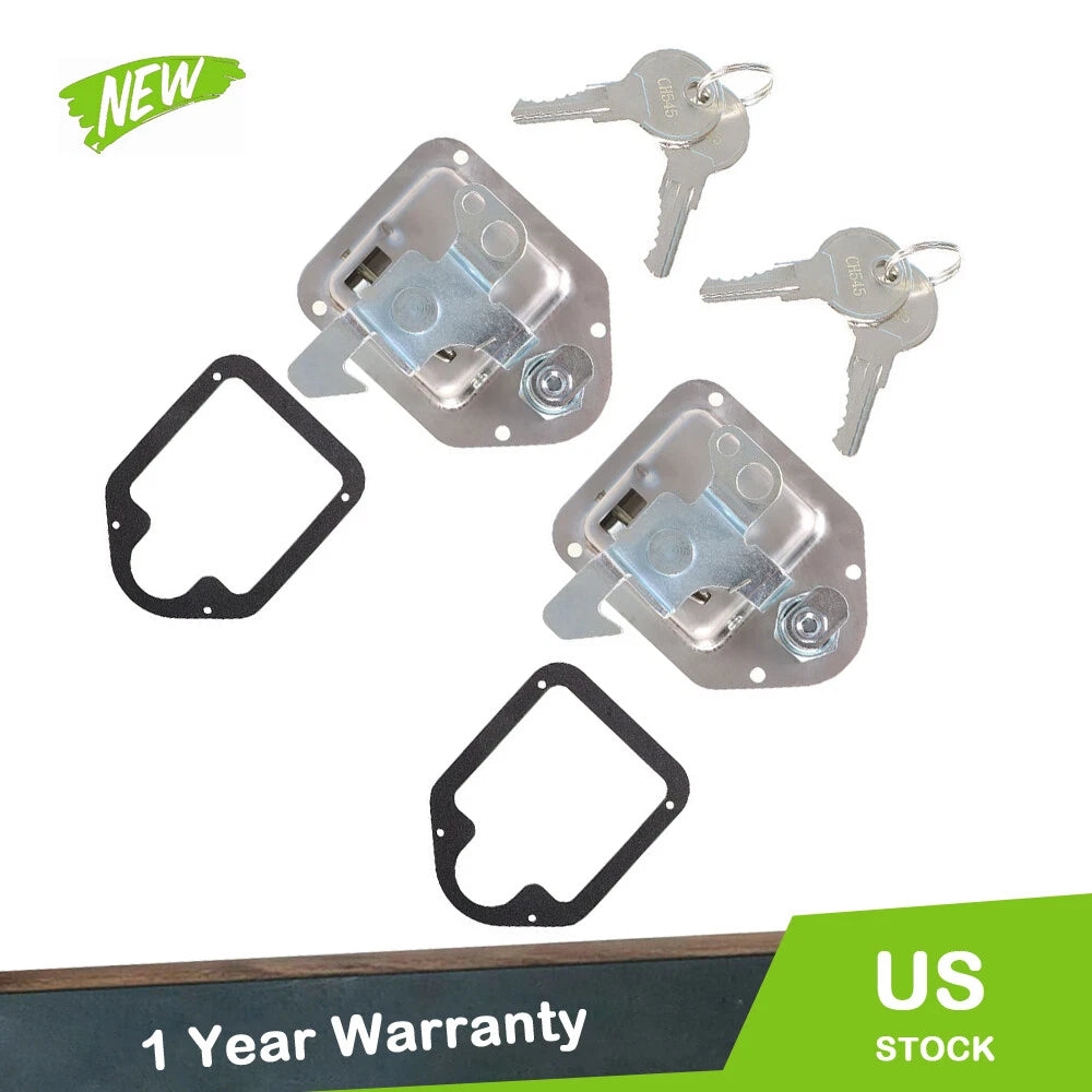 Set of 2 Stainless Door Key Latch Paddle Handles for RV Trailer